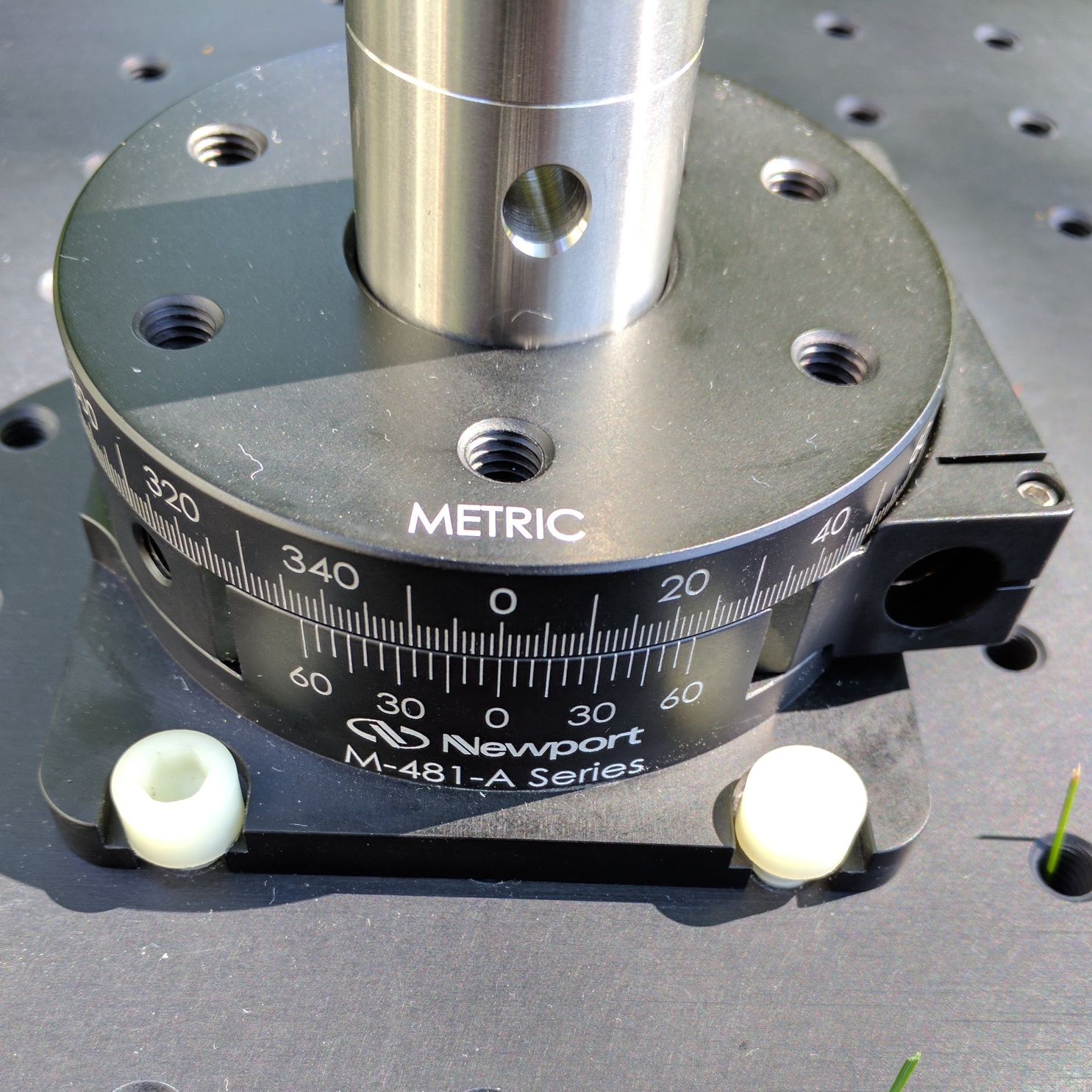 Rotation stage set to 0 degrees