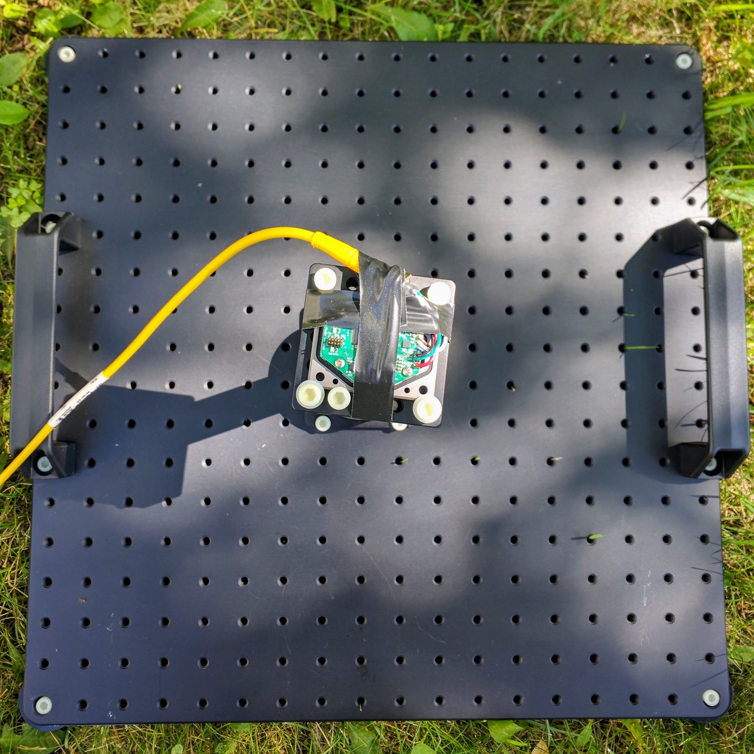 Top-down view of sensor plate at 90 degrees rotation