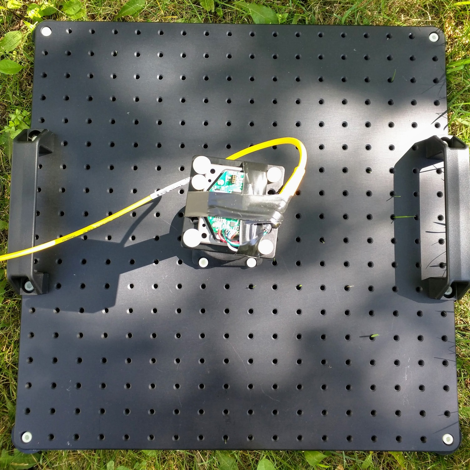 Top-down view of sensor plate at 180 degrees rotation
