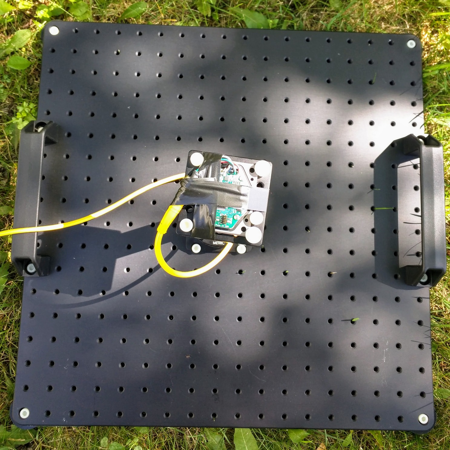 Top-down view of sensor plate at 360 degrees rotation